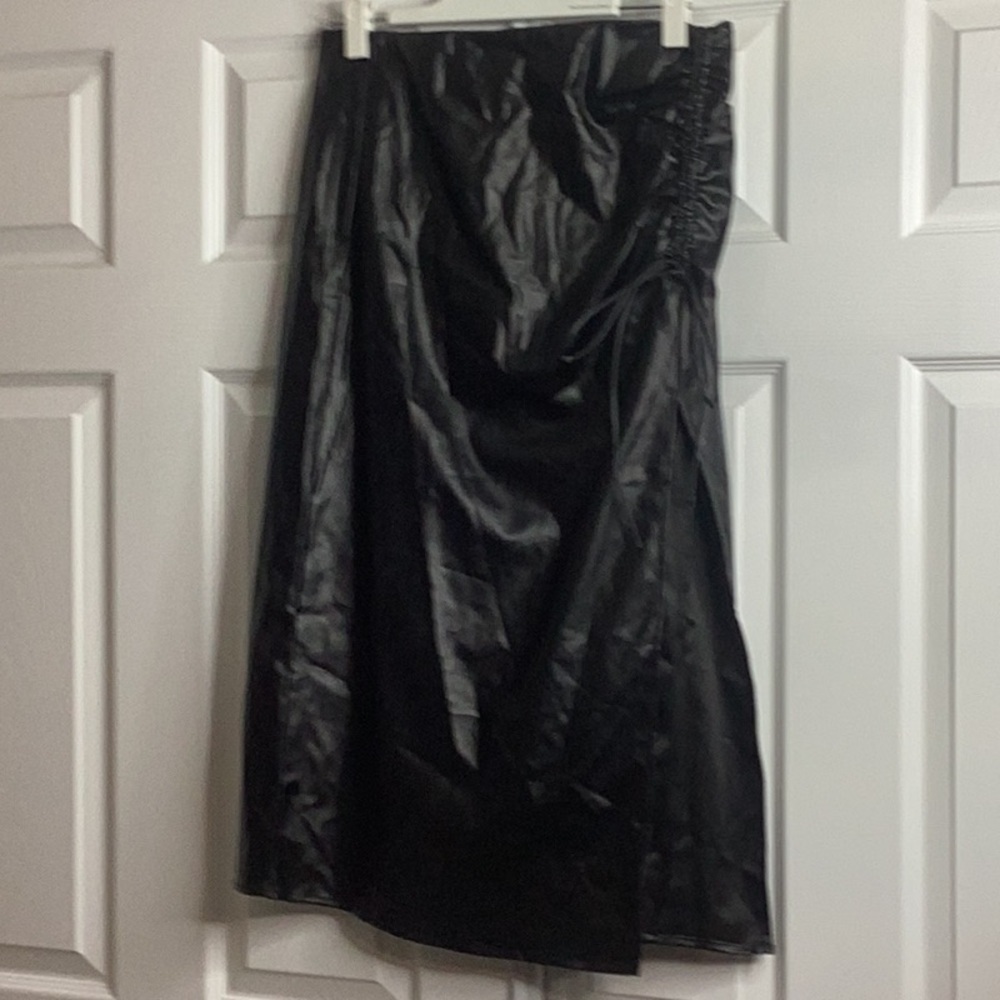 Cider Asymmetrical Black Skirt‎ High Cut Silt XL Edgy Sleek